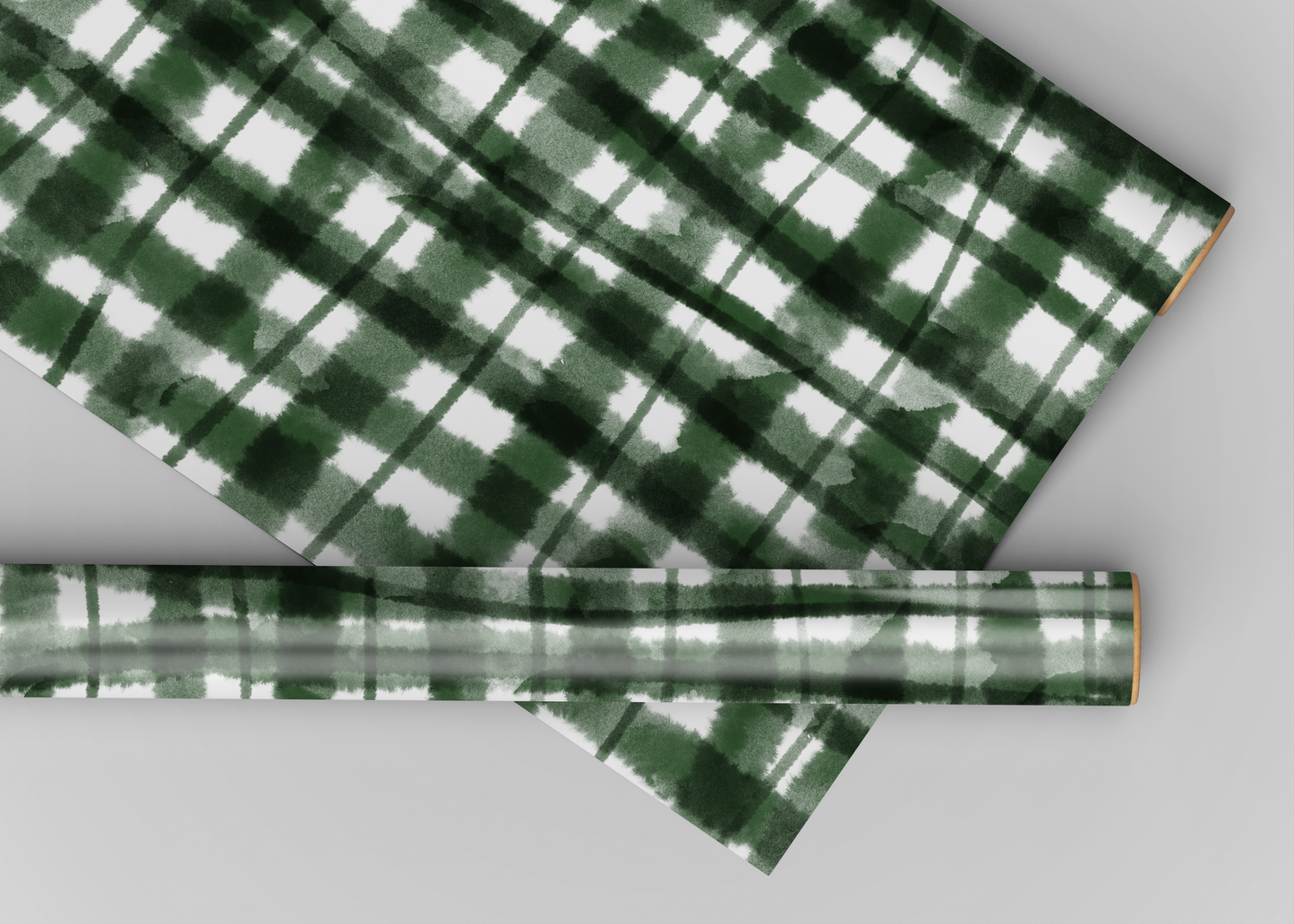 Green Gingham Wrapping Paper