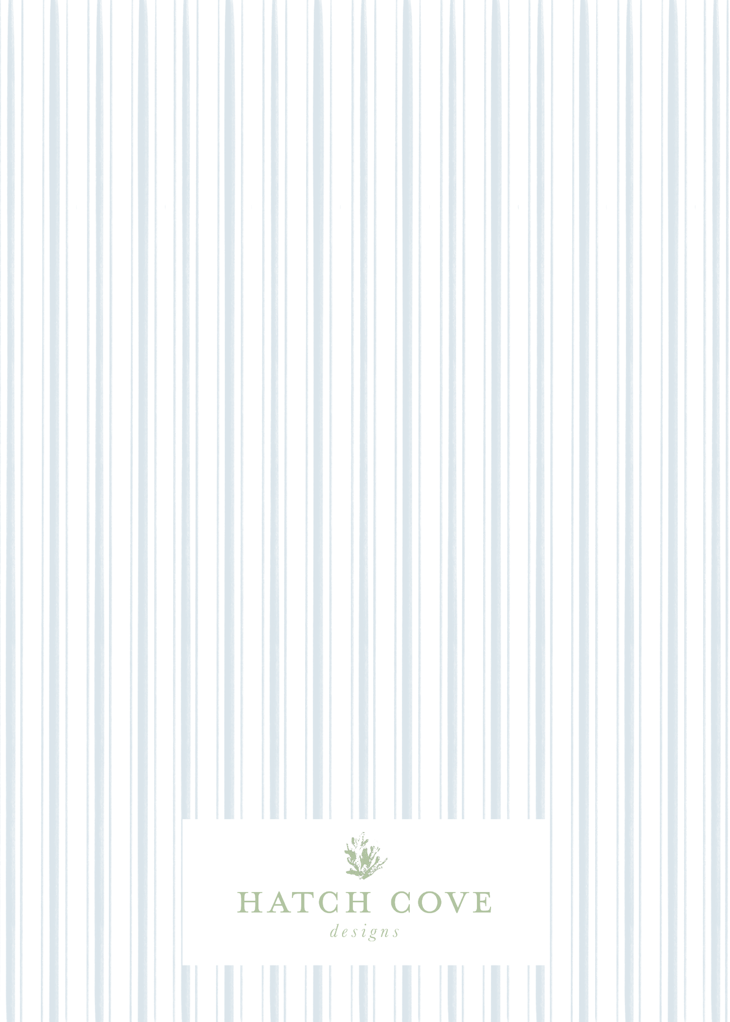Blue Stripes Holiday Card