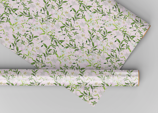 Pink Floral Wrapping Paper